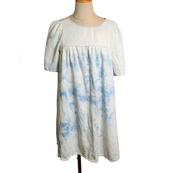 Old Navy Denim Tie-Dye Mini Denim Dress Beach Cover UP - Picture 1 of 7